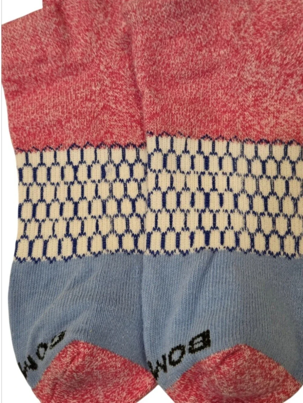 Bombas Medium Ankle Socks Pink Blue 5 Pair BNWT Unisex Honeycomb Arch Support
